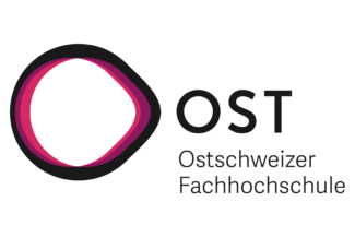 Logo der OST – Ostschweizer Fachhochschule auf transparentem Hintergrund.