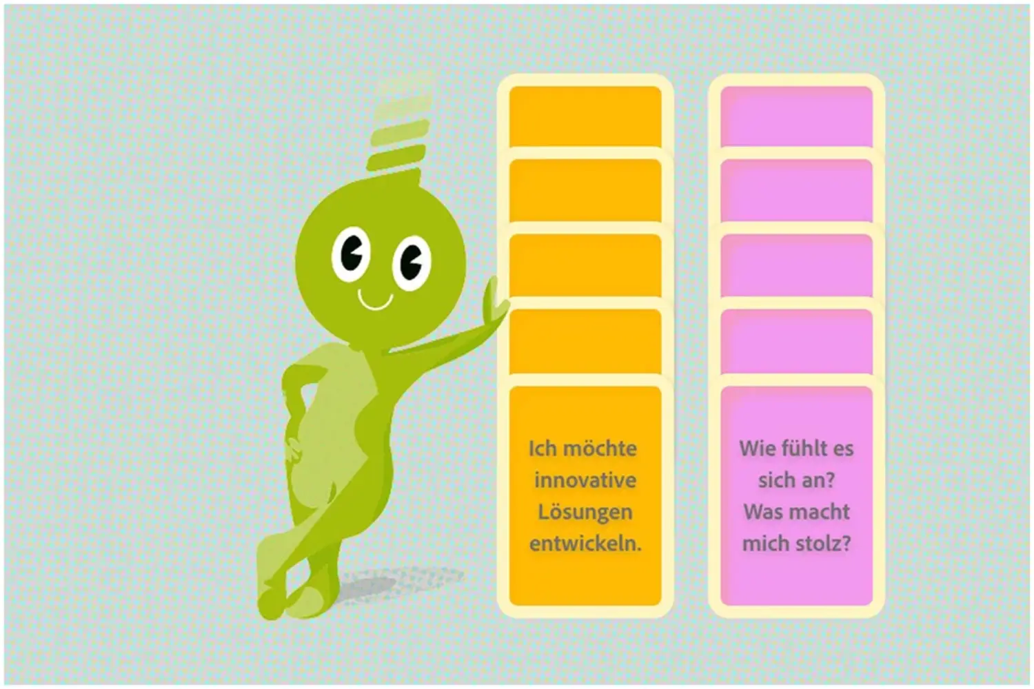 Illustration aus dem Greenhorn Serious Game zur Förderung von Kreativität und Innovation.