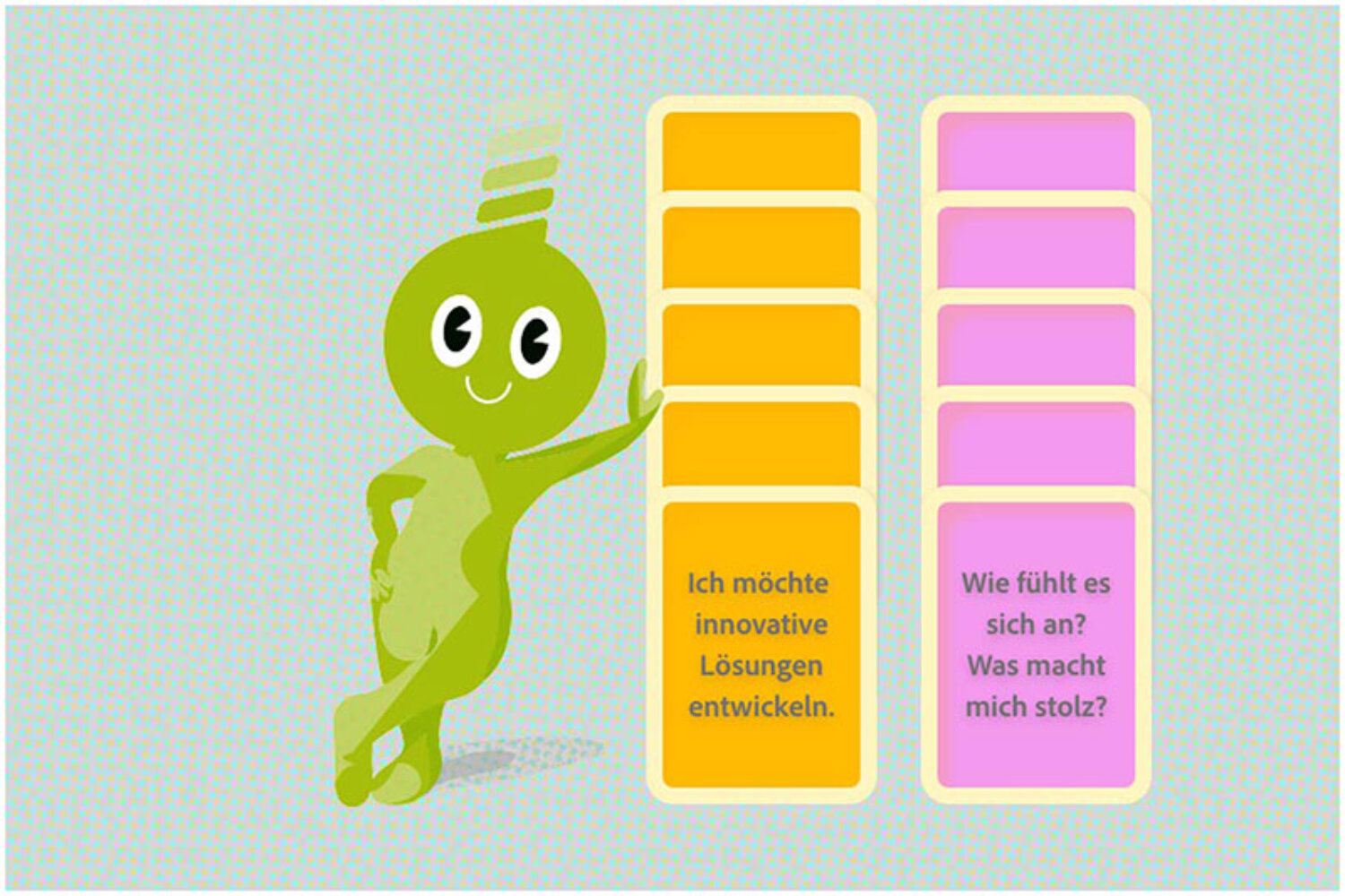 Illustration aus dem Greenhorn Serious Game zur Förderung von Kreativität und Innovation.