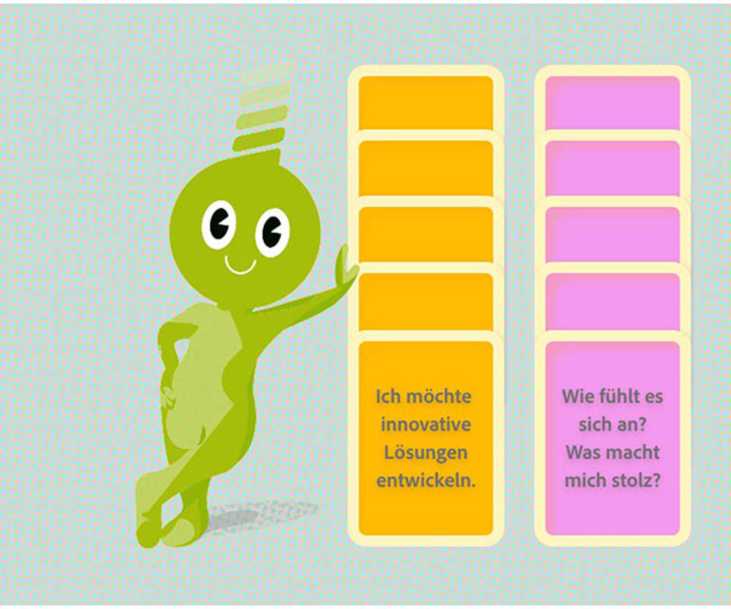 Illustration aus dem Greenhorn Serious Game zur Förderung von Kreativität und Innovation.