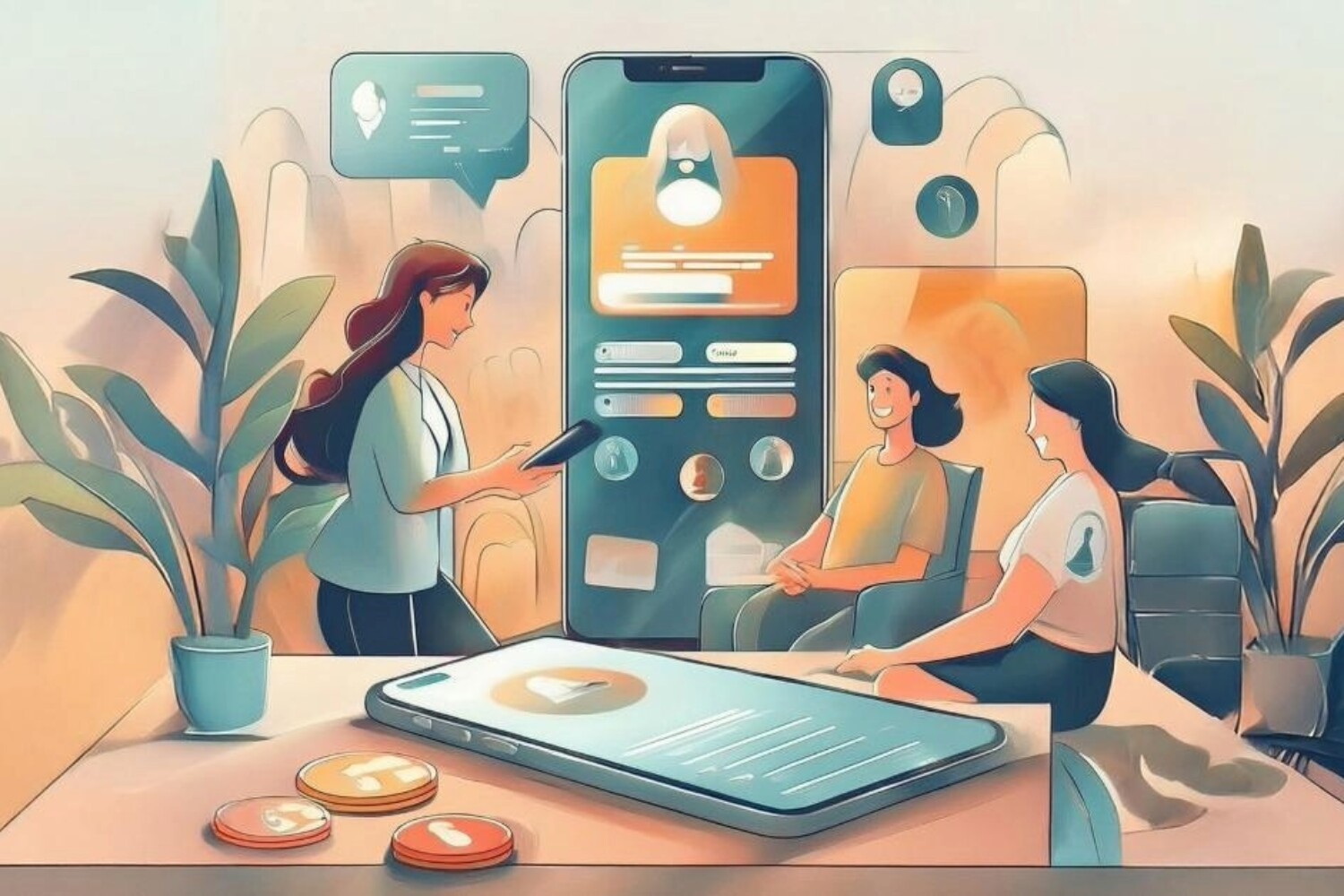 Team interagiert spielerisch über mobile Apps zur Kundenbindung