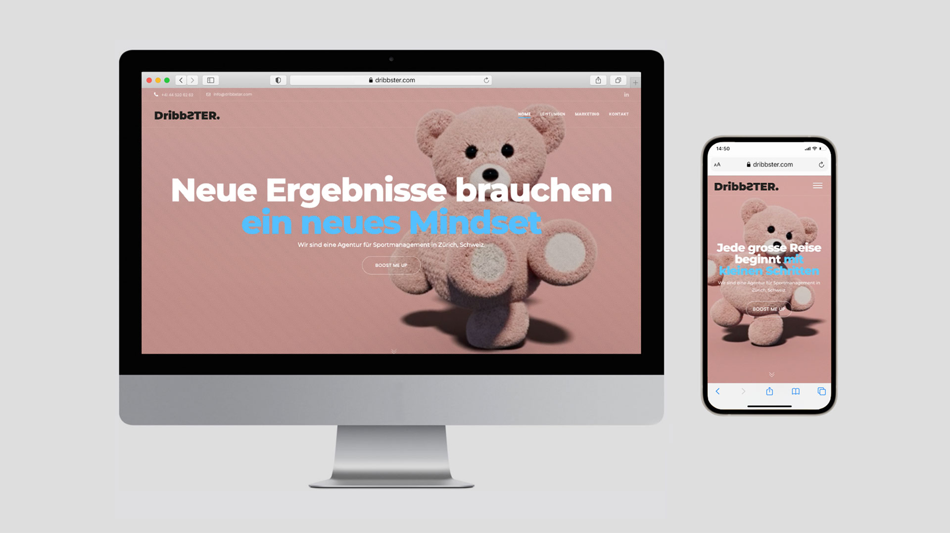 Corporate Design für DribbSTER: Logoentwicklung und App-Icons für Start-up im Bereich Sportmanagement.